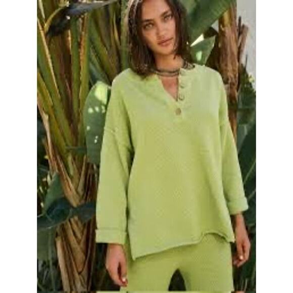 Free People FP Beach Hailee Sweater Oversized Cotton XS - Picture 1 of 8